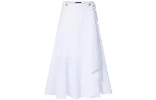 LOUIS VUITTON Summer Stardust SS22 Casual Long Skirt Women's White