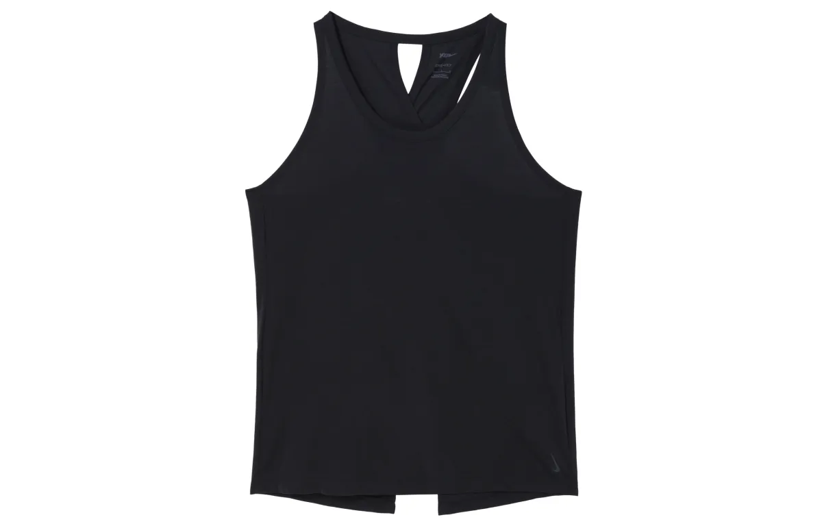 Nike Sleeveless Sports Shirts Women's Black Moderate Straight Fit