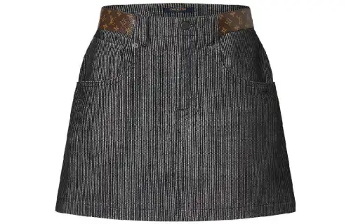 LOUIS VUITTON Casual Short Skirts Women's Gray Moderate Short Other