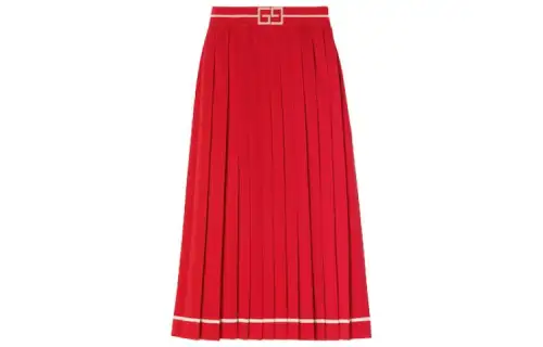 GUCCI Gg Jacquard Pleated Skirt