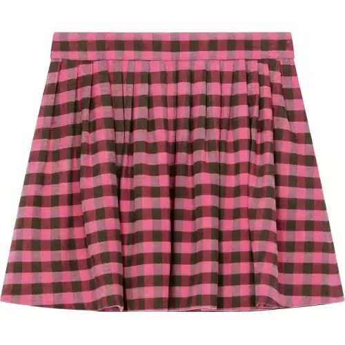 KENZO Flared Gingham Print Mini Skirt