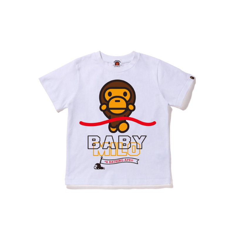 Детская футболка A BATHING APE 0ZXTEK310021I (белая) — фото 5