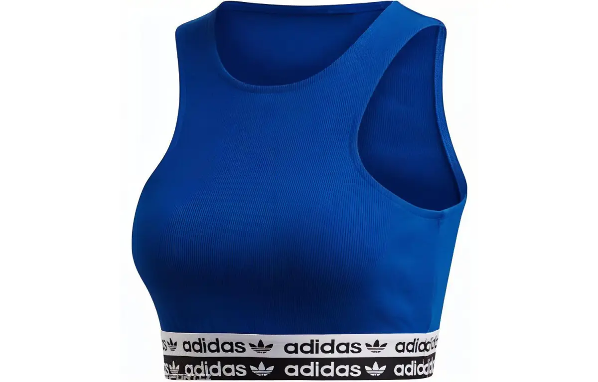 Adidas Originals Sleeveless Sports Shirts Women's Blue Moderate Nipped-in Waist