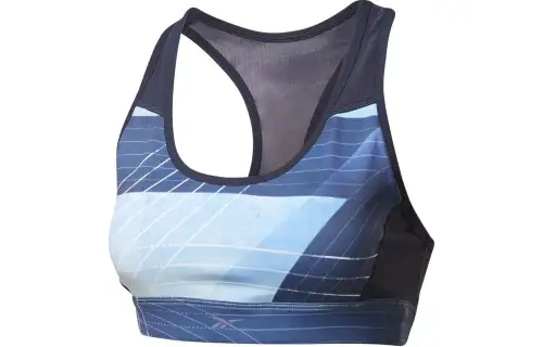 Reebok Tsr Lux Racer Bra Aop Sports Underwear Women's Blue