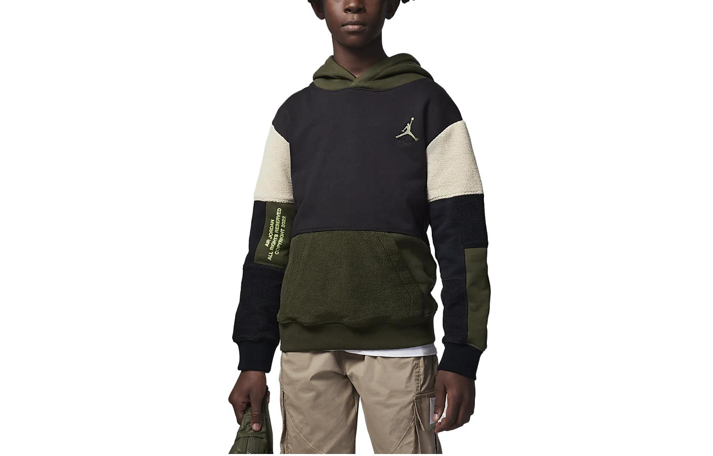 Мужское худи Jordan Flight Heritage Popover (зеленый хаки)