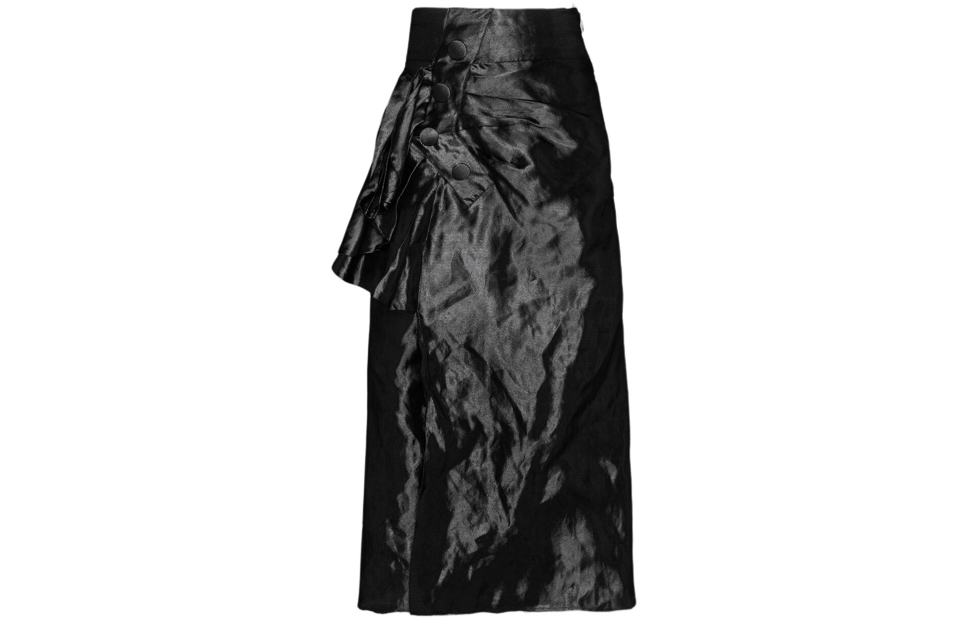 Женская юбка Maison Maison Margiela Metal silk skirt (черный)