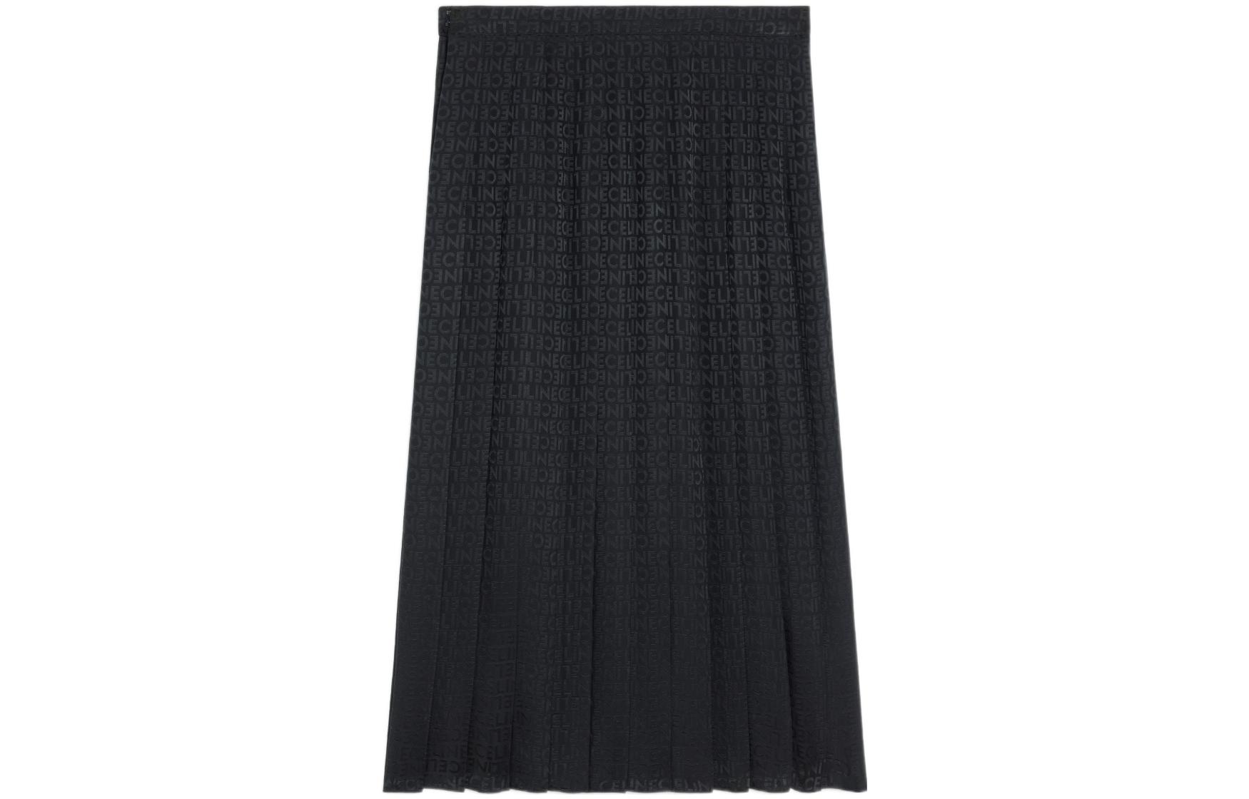CELINE FW22 Casual Long Skirt Women's Black