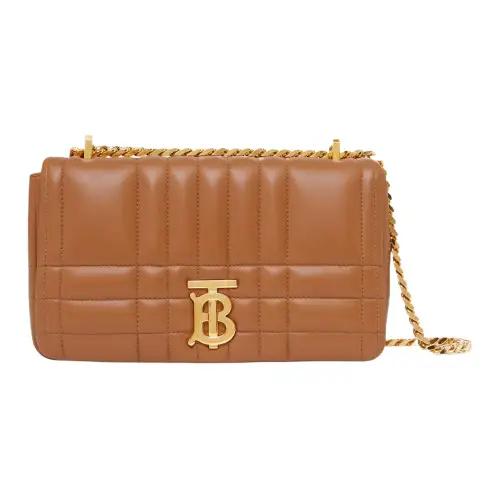 Burberry Quilted Leather Lola Bag Small Maple Brown