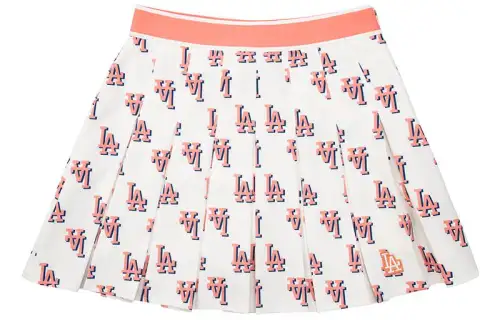 MLB Sports comfortable fashionable pleated skirt, trousers, creamy mini-skirt