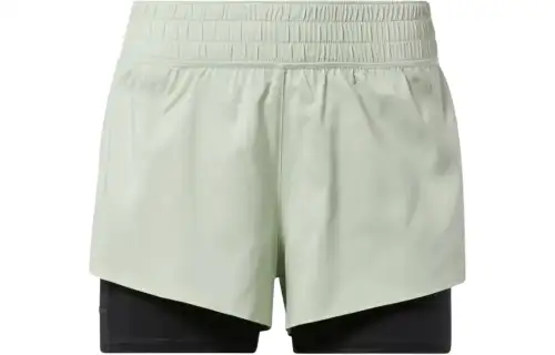 Reebok CYCLED Collection WOR Run 2 In 1 Short Sports Shorts Women's Green