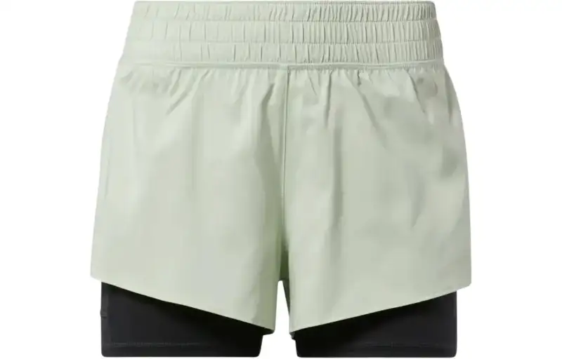 Reebok CYCLED Collection WOR Run 2 In 1 Short Sports Shorts Women's Green