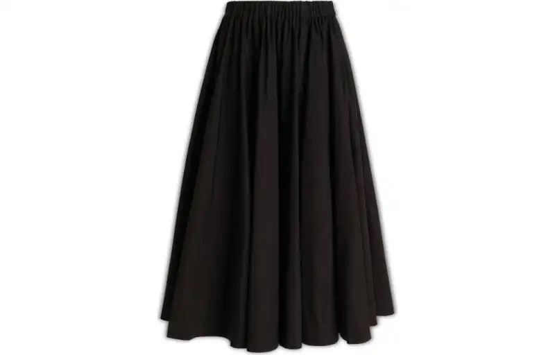 THE ROW Casual Long Skirts Women's Black Mid Length