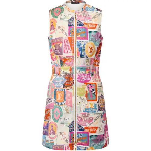 Lv Travel Patch Zip Up Dress