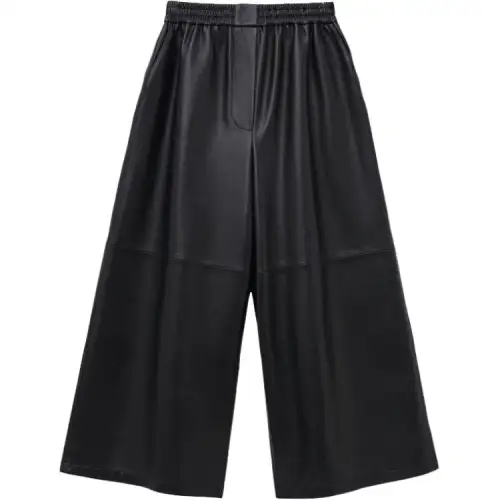 LOEWE Leather Pants Women's Black