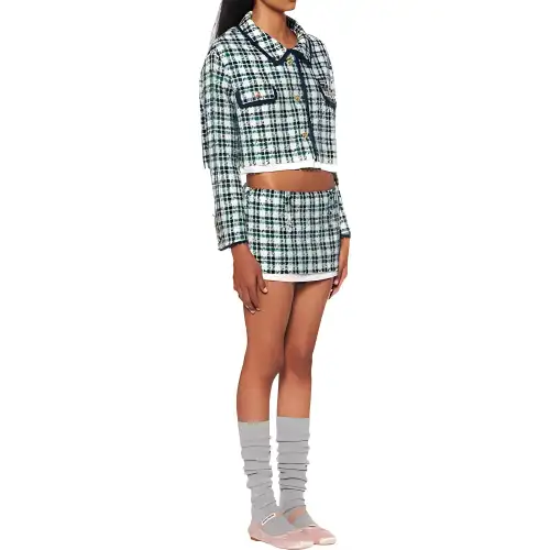 MIU MIU FW22 Casual Short Skirts Women's Green