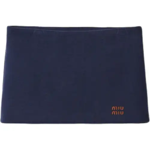 MIU MIU Casual Short Skirts Women's Blue