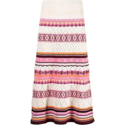 KENZO Lace Fairsle Midi Skirt