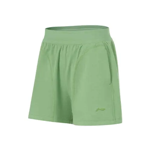 Li Ning Fitness Series Casual Shorts Women's Stone Moss Green
