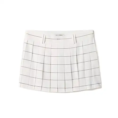 MIU MIU Striped Sablé Miniskirt