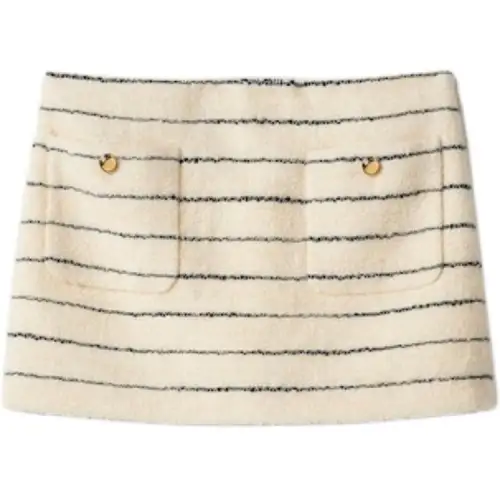 MIU MIU Striped Knit Mini Skirt