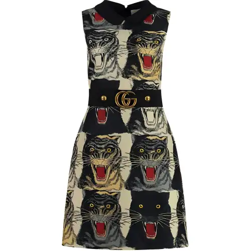 GUCCI Sleeveless Dress Women's Black