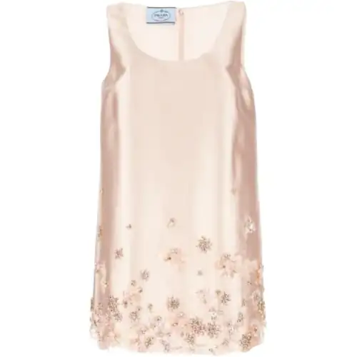 PRADA Embellished Sleeveless Mini Dress