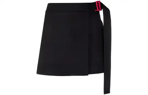 OFF WHITE Wool Blend Mini Skirt Black