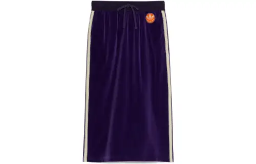 GUCCI x Adidas Originals SS23 Casual Long Skirt Women's Purple