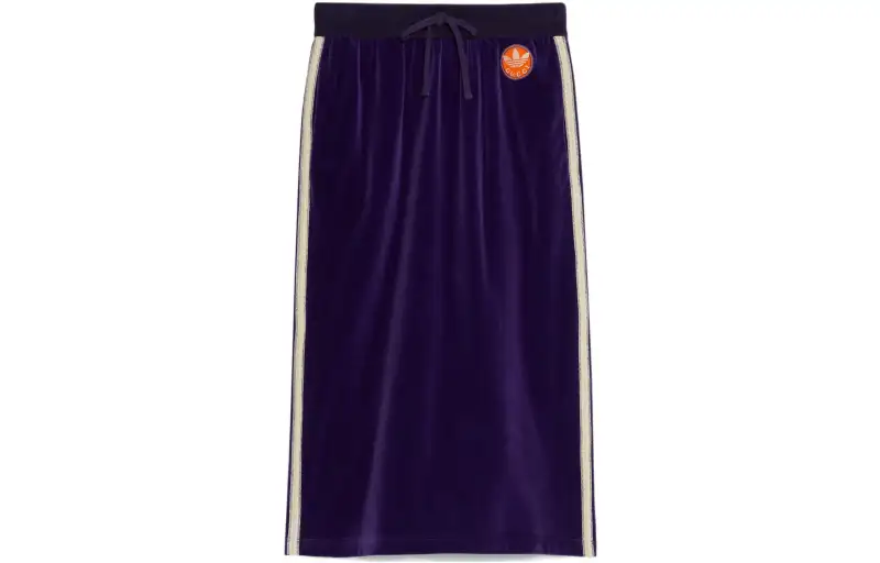 GUCCI x Adidas Originals SS23 Casual Long Skirt Women's Purple