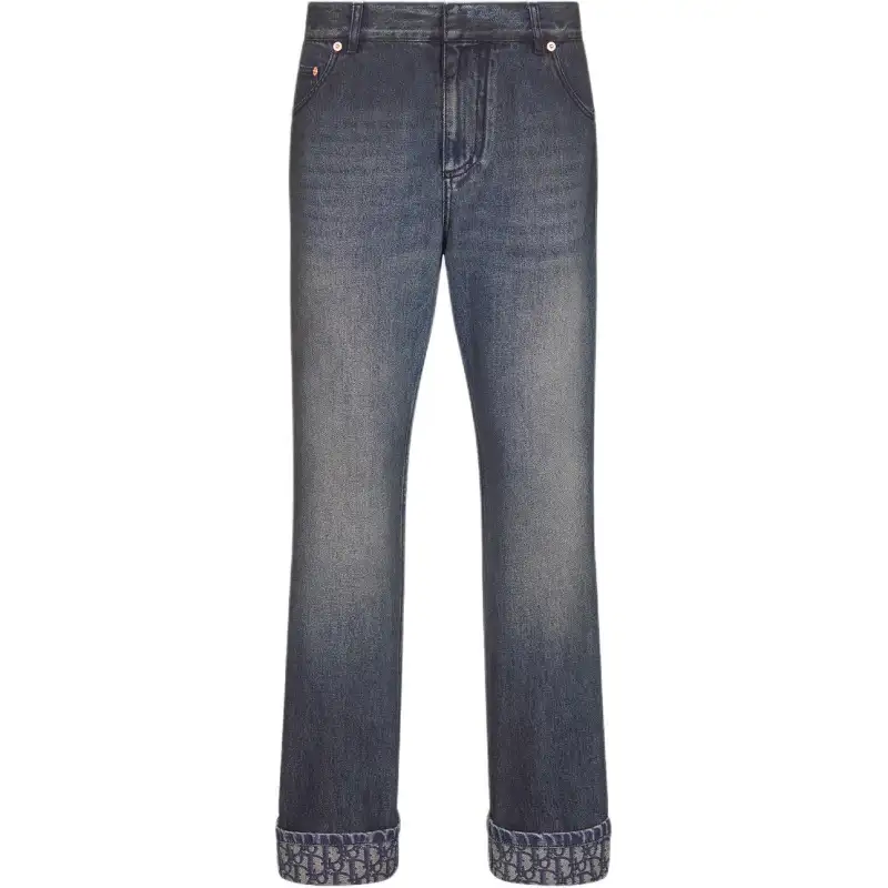DIOR Jeans Women's Blue Moderate Straight Fit Pants