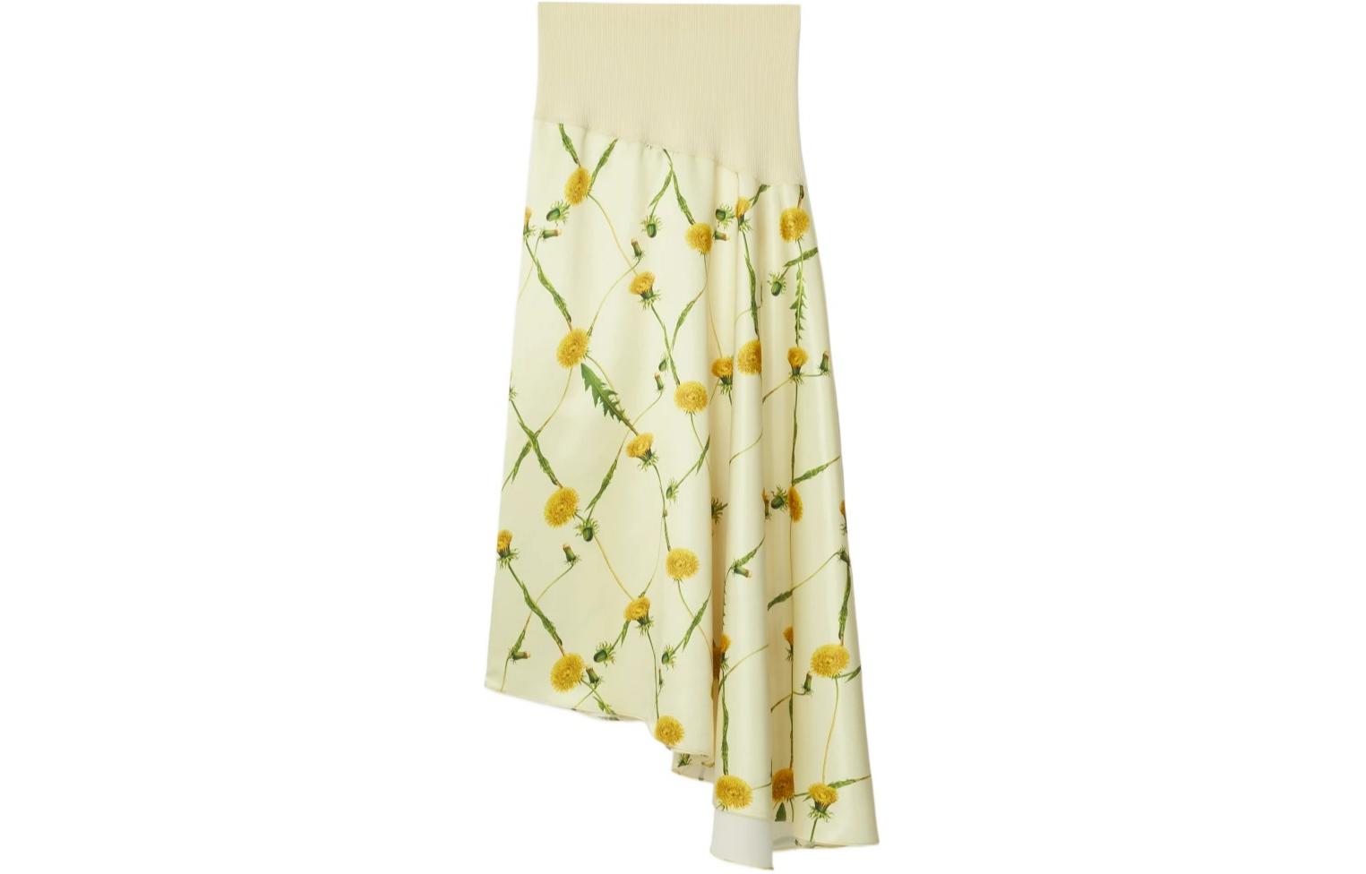 Burberry Dandelion-print Asymmetric Skirt