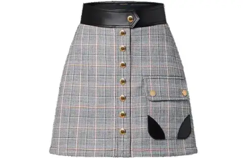 LOUIS VUITTON Casual Short Skirts Women's Light Gray