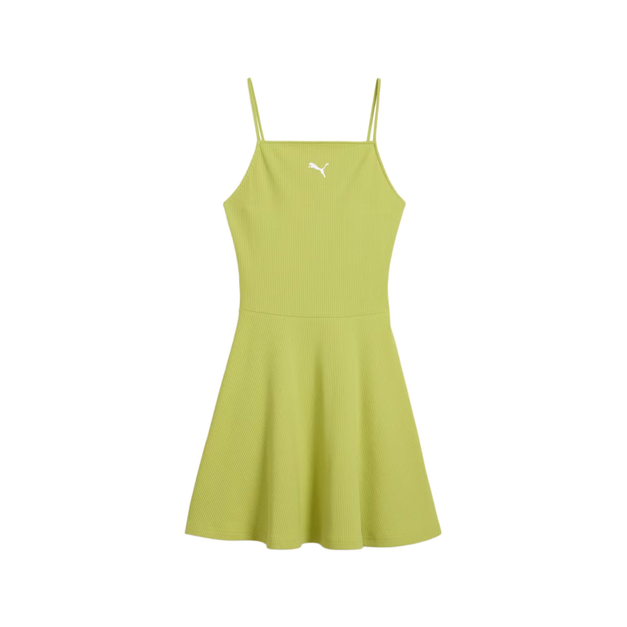 Женское платье PUMA EssentialsRIBBED FLARED (морская капуста)