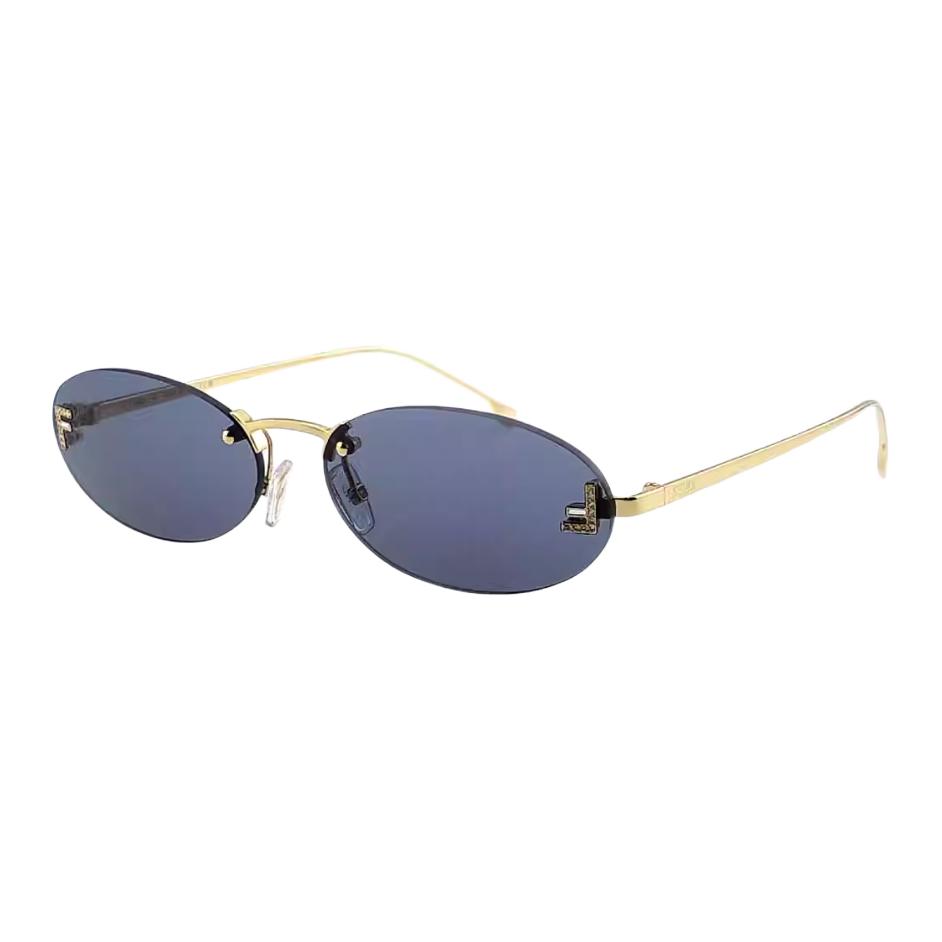 Женские очки Fendi Oval (золотые)