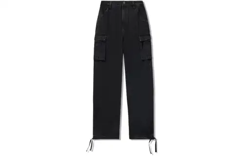 Li Ning Jeans Women's Black Moderate Straight Fit Pants