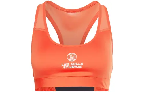 Reebok CYCLED Collection LM Lux Racer Bra Sports Underwear Women's Orange