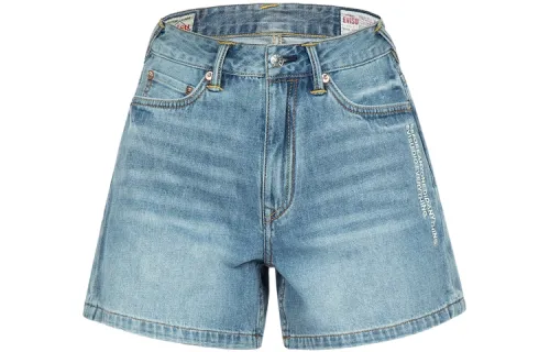 EVISU Denim Shorts Women's Denim Blue Moderate Bermuda Shorts