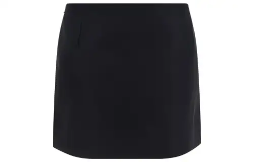 PRADA SS23 Leather Short Skirts Women's Black