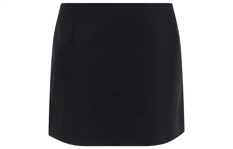 PRADA SS23 Leather Short Skirts Women's Black