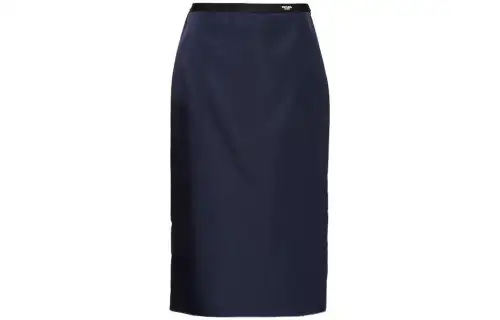 PRADA Casual Long Skirts Women's Marine Blue Moderate Mid Length Pencil Skirt