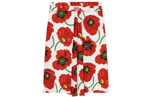 KENZO Poppy By Nigo Women's Skirt White Red
