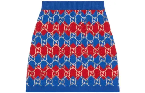 GUCCI SS21 Casual Short Skirts Women's Blue Red