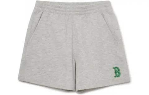 MLB Sports Shorts Women's Light Heather Gray Moderate Knitted Shorts