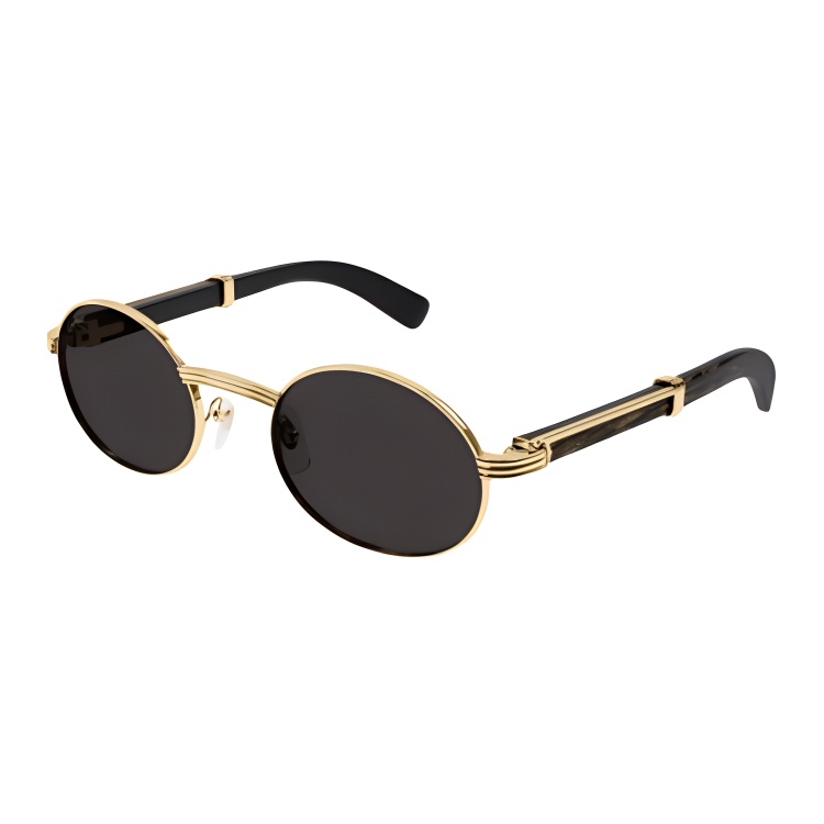 Очки Cartier круглые в полной оправе (черные)