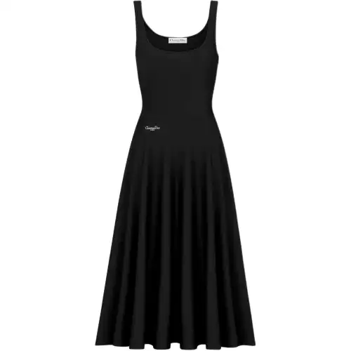 DIOR Sleeveless Dress Women's Black