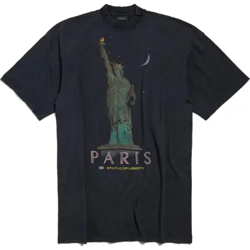 Balenciaga Paris Liberty Crewneck T-Shirt Dress