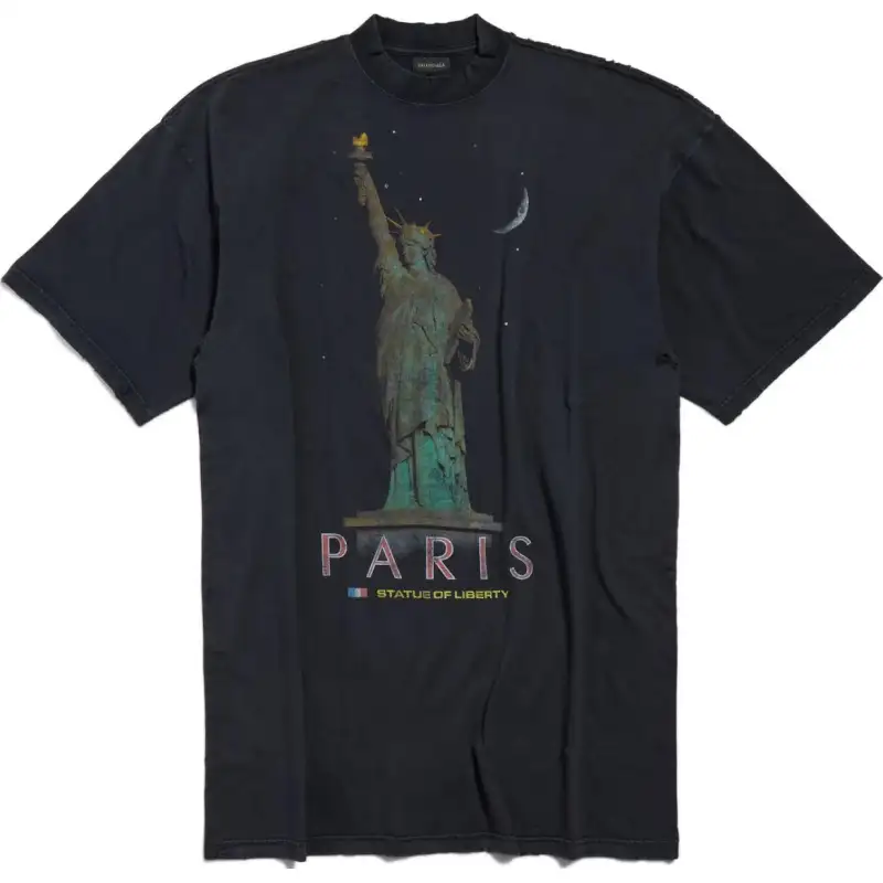 Balenciaga Paris Liberty Crewneck T-Shirt Dress