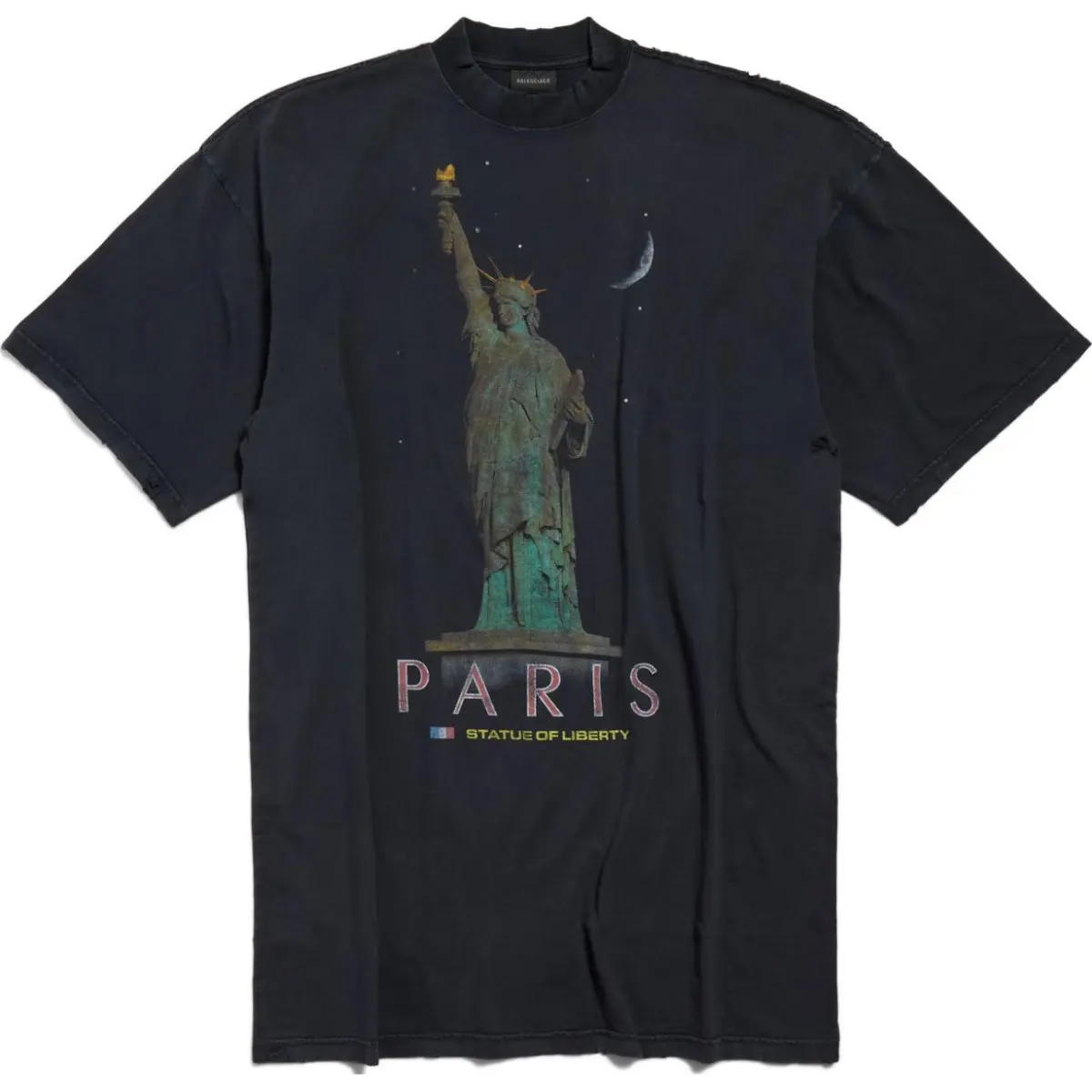Balenciaga Paris Liberty Crewneck T-Shirt Dress