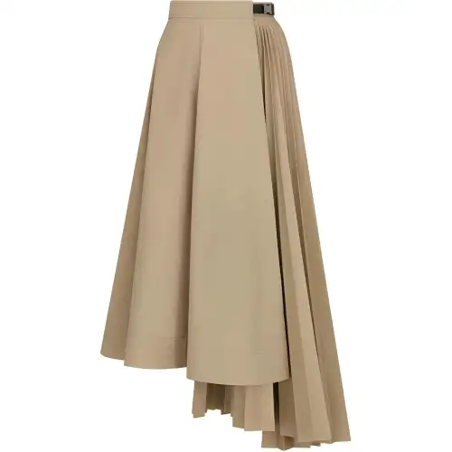 Christian DIOR Asymmetric Pleated Skirt