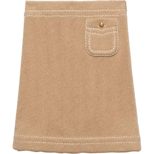 PRADA Knitted Cotton Mini Skirt